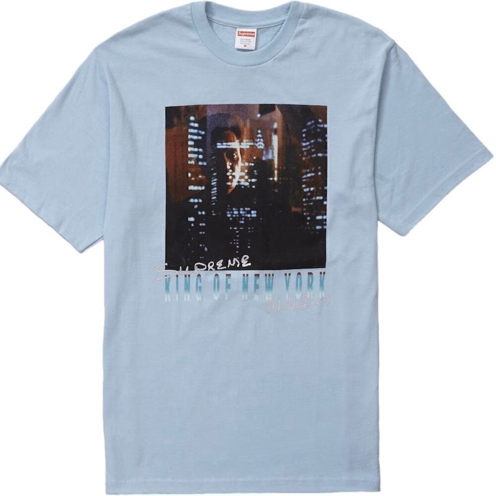 Supreme King of New York Tee Light Blue Streetwear USA Made Size Medium